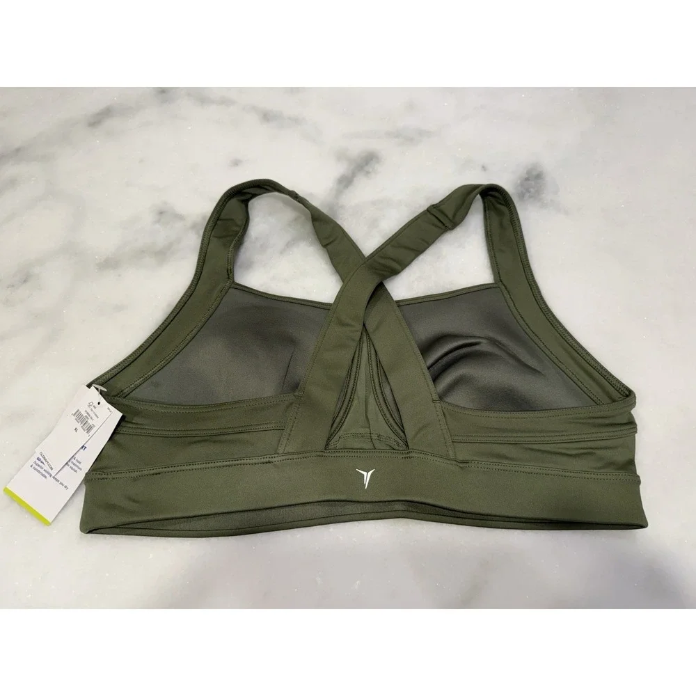 New‎ Old Navy PowerSoft High-Support Longline Sports Bra Women's XL Green